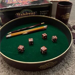 Yahtzee 40th Anniversary Dice Game Set with Green Felt Tray